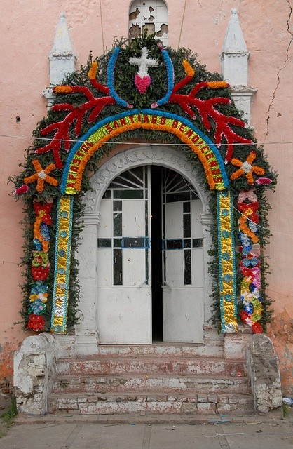 Photo:  Santiago Tolman Church Door, Mexco